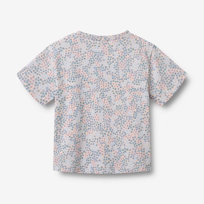 Wheat Main T-shirt S/S Ella T-Shirt 2528 powder blue flowers