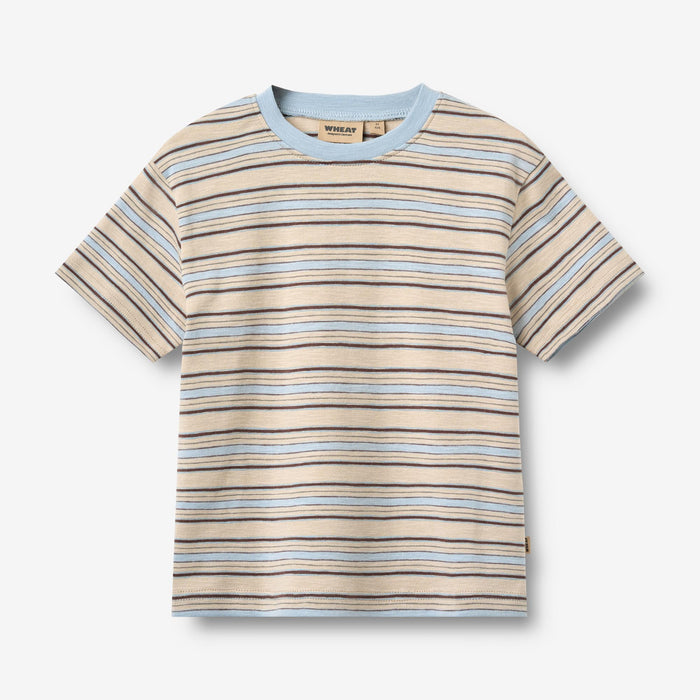Wheat Main T-shirt S/S Fabian T-Shirt 9877 multi blue stripe
