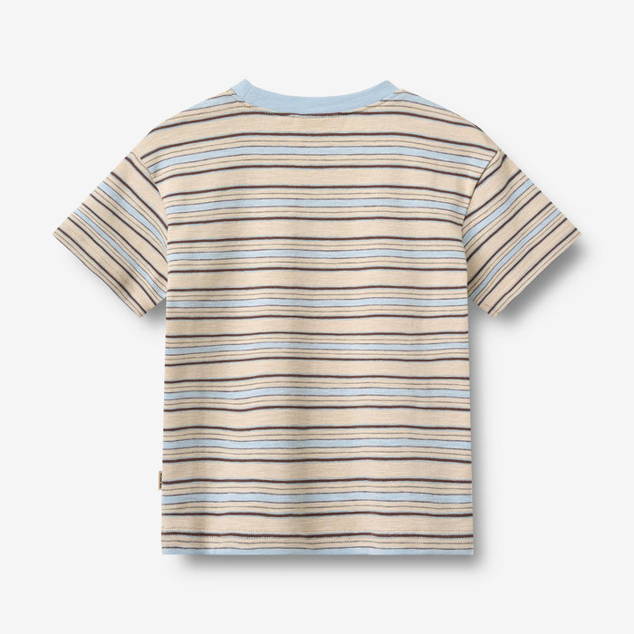 Wheat Main T-shirt S/S Fabian T-Shirt 9877 multi blue stripe