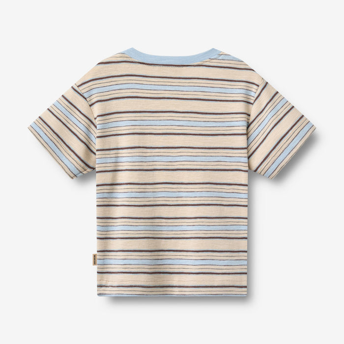 Wheat Main T-shirt S/S Fabian T-Shirt 9877 multi blue stripe