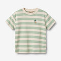 Wheat Main T-shirt S/S Liam T-Shirt 9647 mint stripe