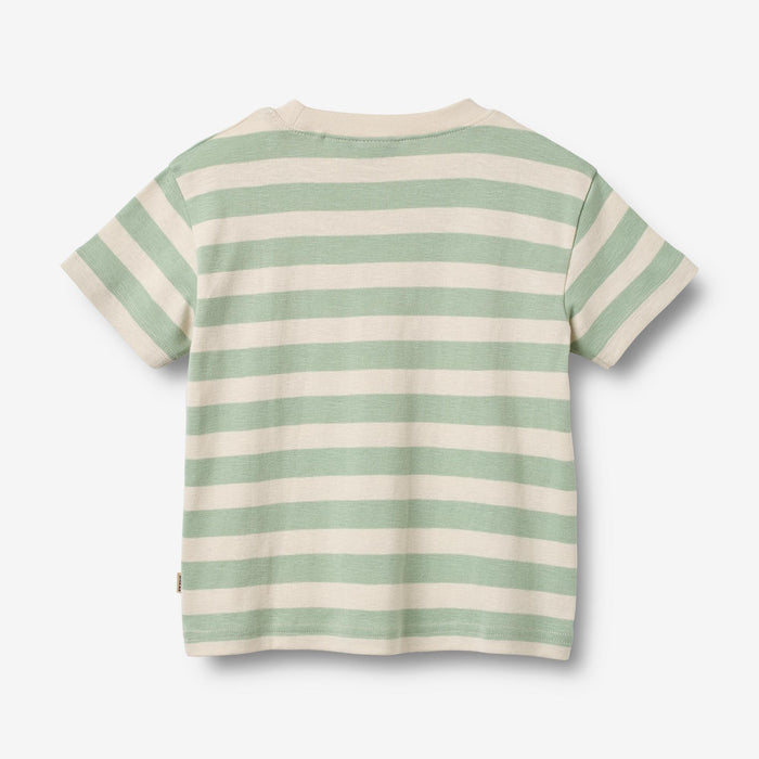 Wheat Main T-shirt S/S Liam T-Shirt 9647 mint stripe
