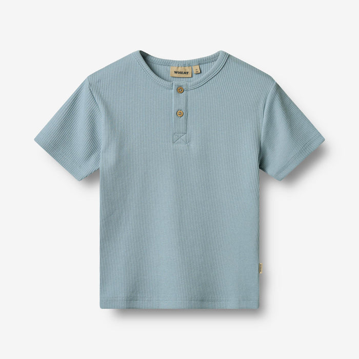 Wheat Main T-Shirt S/S Lumi Jersey Tops and T-Shirts 9419 calm blue