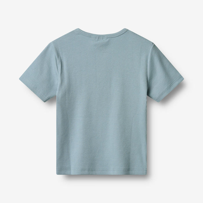 Wheat Main T-Shirt S/S Lumi Jersey Tops and T-Shirts 9419 calm blue
