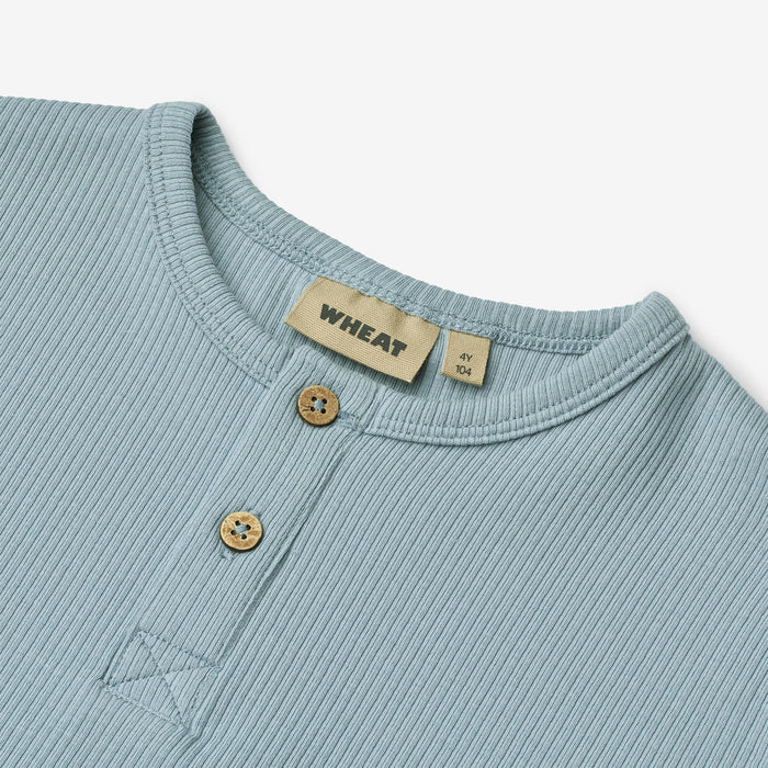 Wheat Main T-Shirt S/S Lumi Jersey Tops and T-Shirts 9419 calm blue