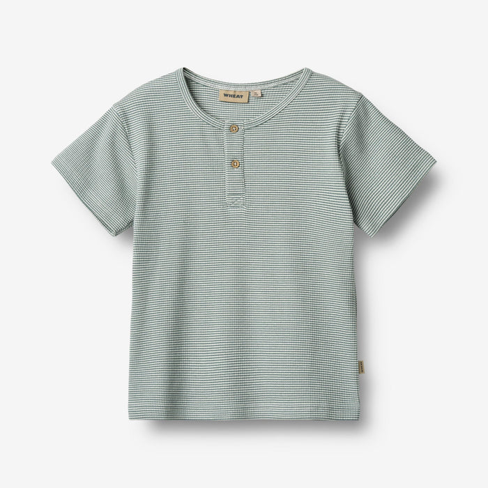 Wheat Main T-Shirt S/S Lumi Jersey Tops and T-Shirts 9442 stormy sea stripe