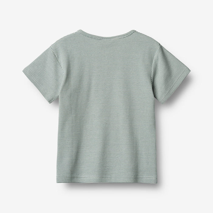 Wheat Main T-Shirt S/S Lumi Jersey Tops and T-Shirts 9442 stormy sea stripe