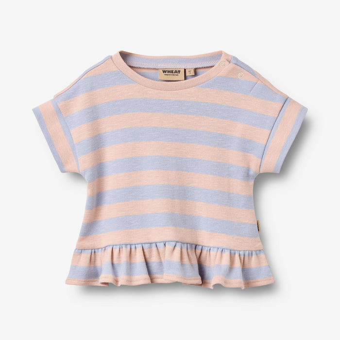Wheat Main T-shirt S/S Marie T-Shirt 9653 powder stripe
