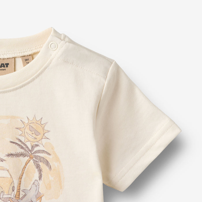 Wheat Main T-Shirt S/S Sonny Jersey Tops and T-Shirts 3182 ivory