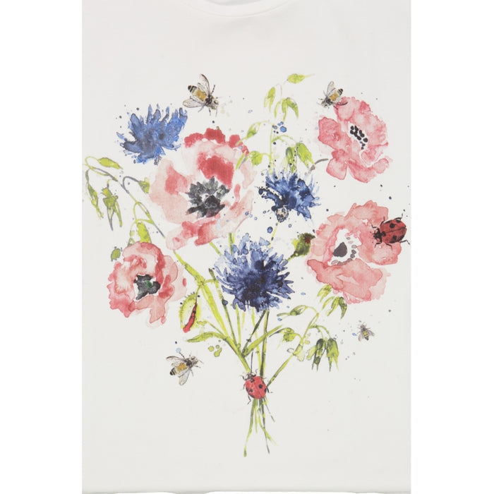 Wheat Main T-Shirt Watercolor Flowers Jersey Tops and T-Shirts 3182 ivory