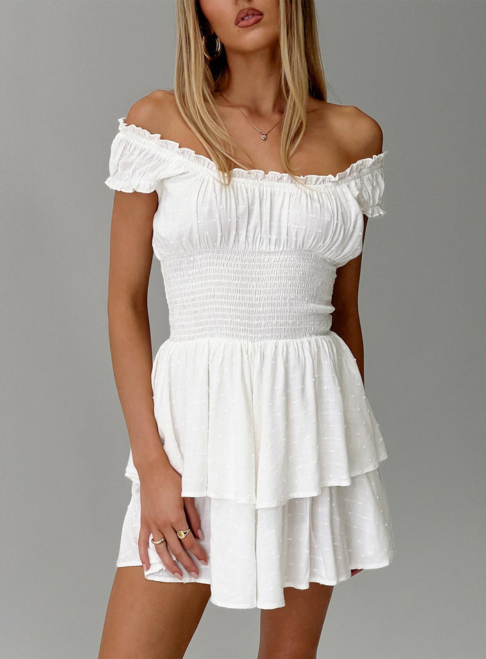 The Love Galore Playsuit White