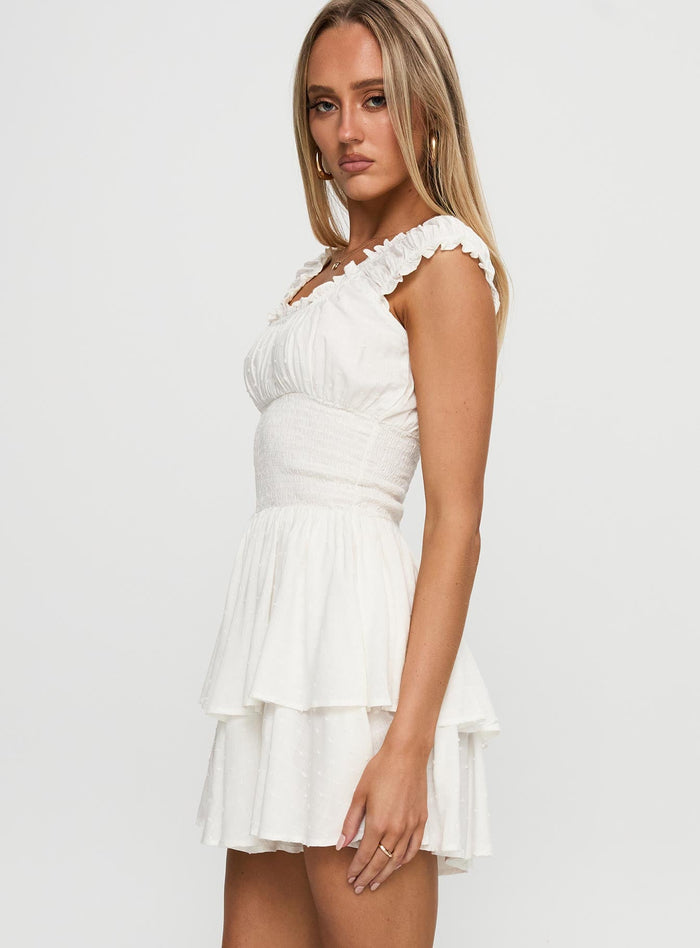 The Love Galore Playsuit White