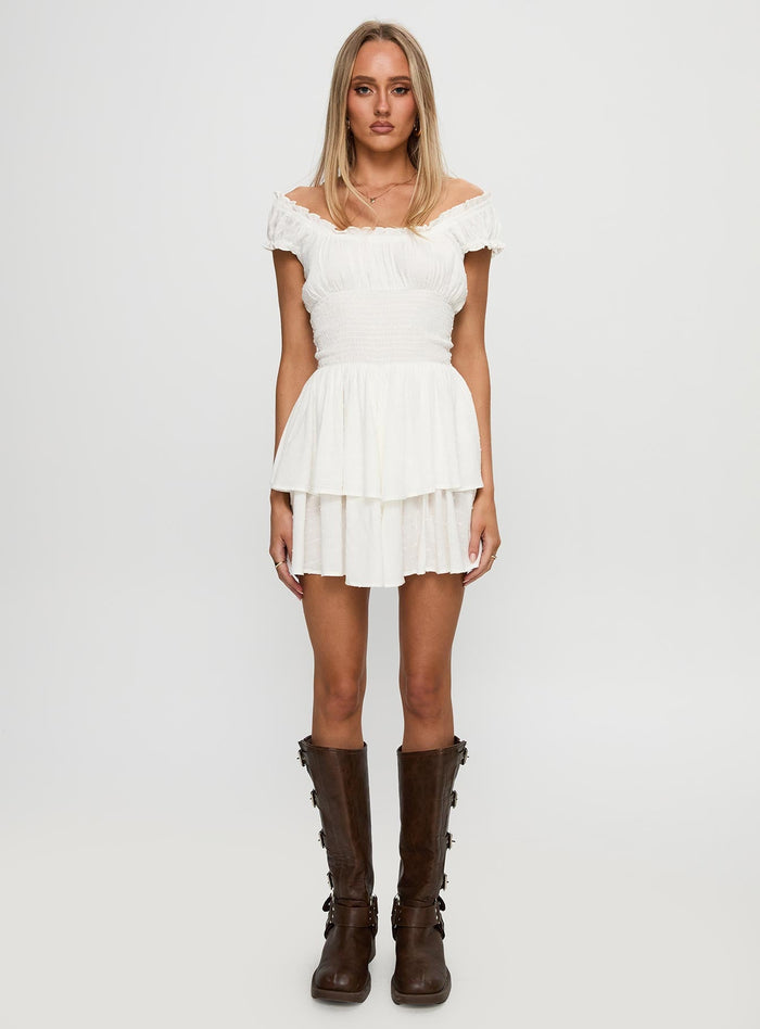 The Love Galore Playsuit White