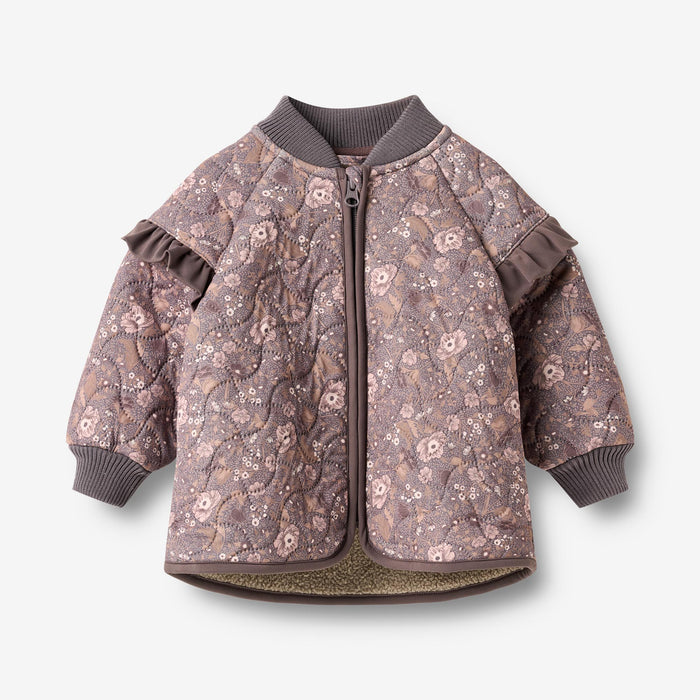 Wheat Outerwear Thermo Jacket Ellas Jacket 9565 purple stone flowers