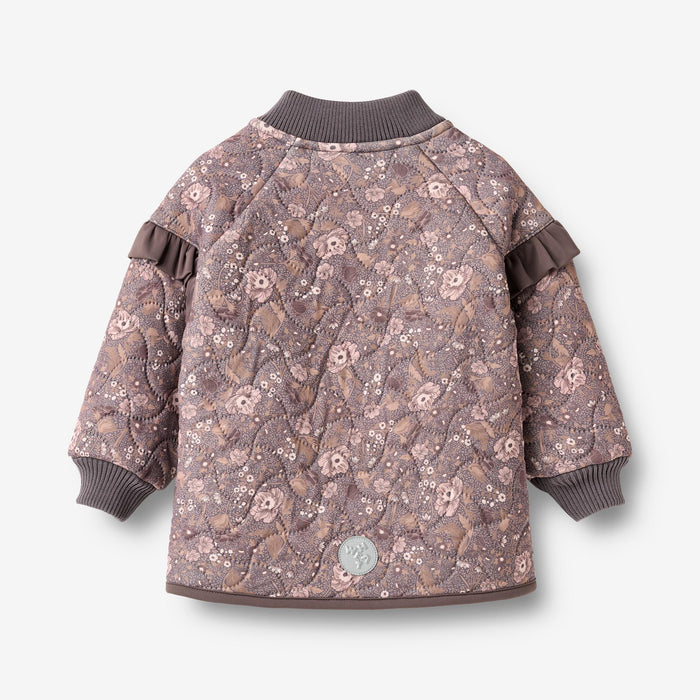 Wheat Outerwear Thermo Jacket Ellas Jacket 9565 purple stone flowers