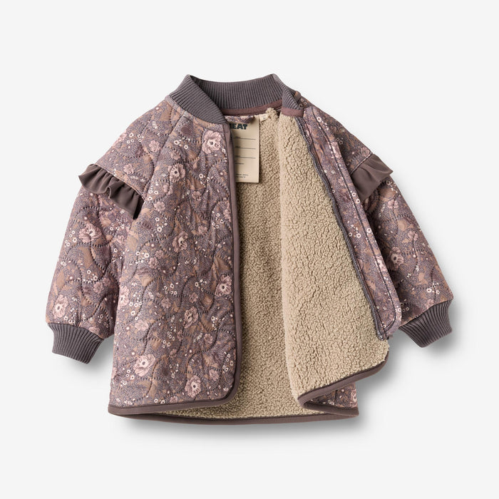 Wheat Outerwear Thermo Jacket Ellas Jacket 9565 purple stone flowers