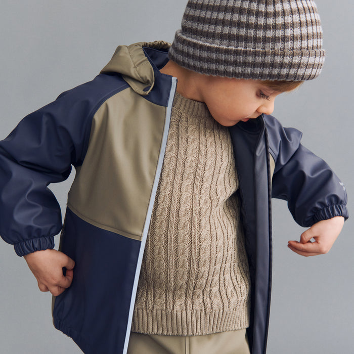 Wheat Outerwear Thermo Rain Jacket Ajojo Jacket 1292 greyblue