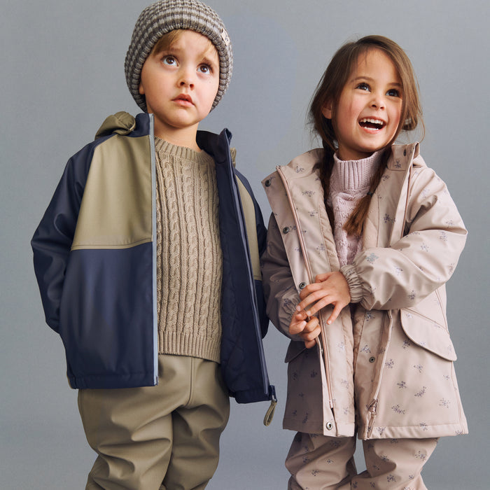 Wheat Outerwear Thermo Rain Jacket Ajojo Jacket 1292 greyblue