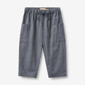 Wheat Main Trousers Arne Trousers 1312 greyblue slub stripe