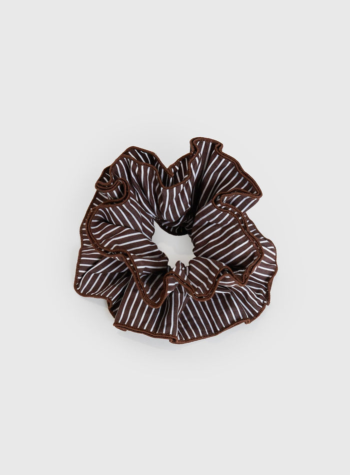Way Back In Scrunchie Brown / White