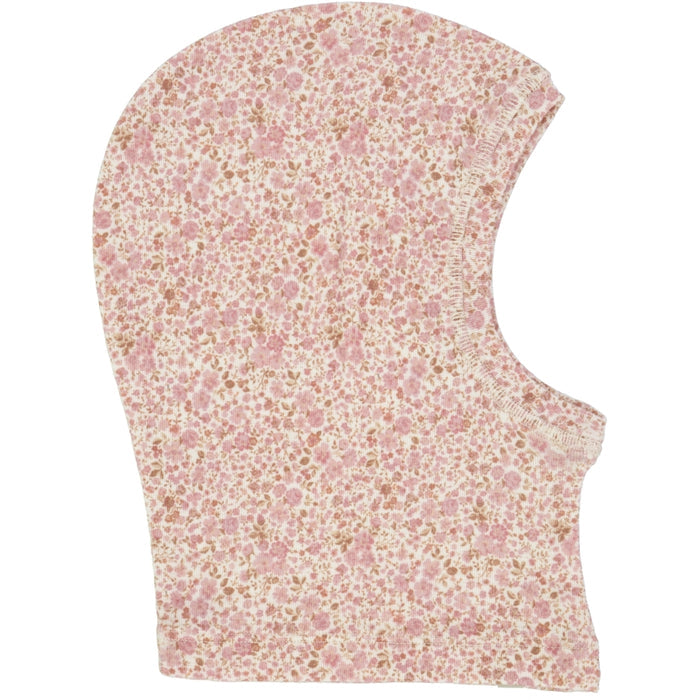 Wheat Wool Wool Balaclava Accessory 9056 ivory flowers