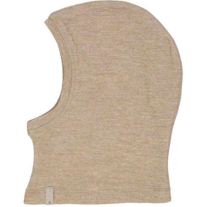 Wheat Wool Wool Balaclava Accessory 3204 khaki melange