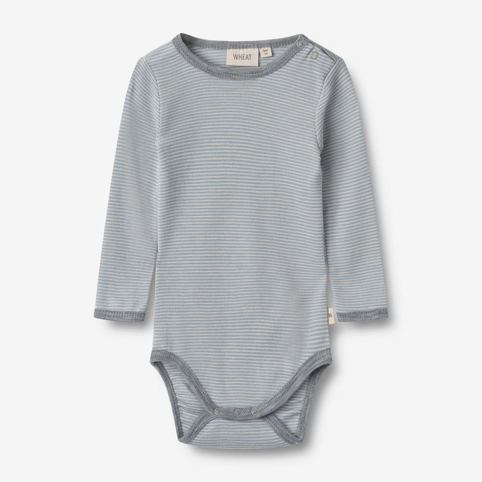 Wheat Wool Wool Body L/S Lucca Underwear/Bodies 1522 cloudy sky stripe