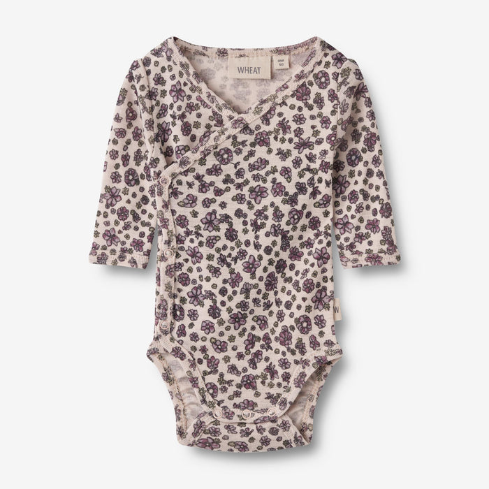 Wheat Wool Wool Body L/S Willow Underwear/Bodies 1114 autumn flowers