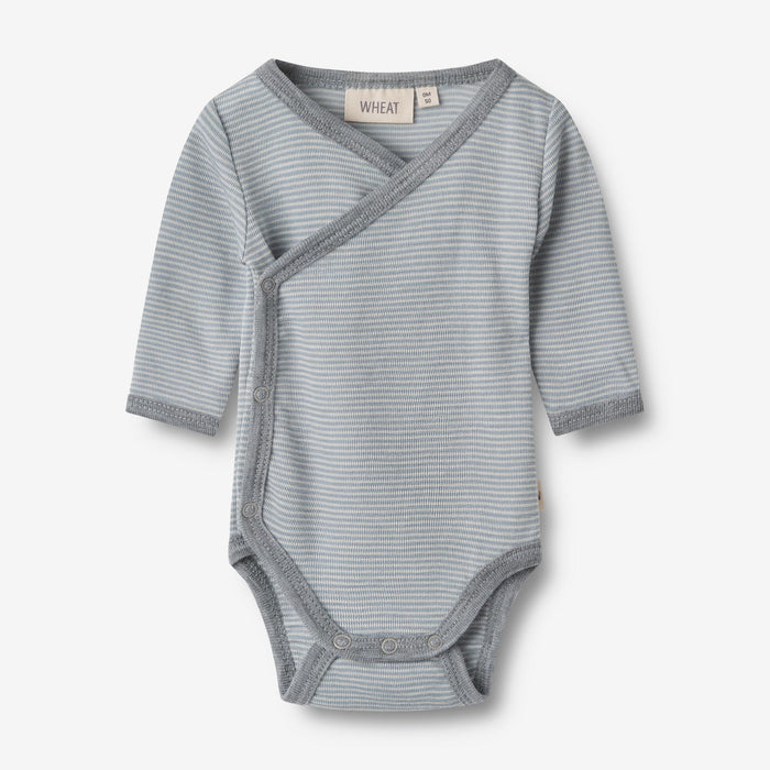 Wheat Wool Wool Body L/S Willow Underwear/Bodies 1522 cloudy sky stripe