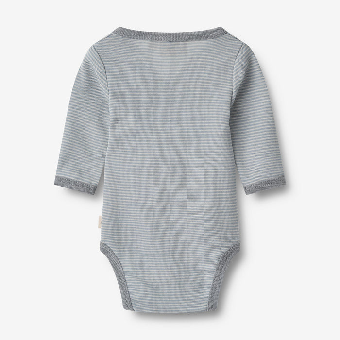 Wheat Wool Wool Body L/S Willow Underwear/Bodies 1522 cloudy sky stripe