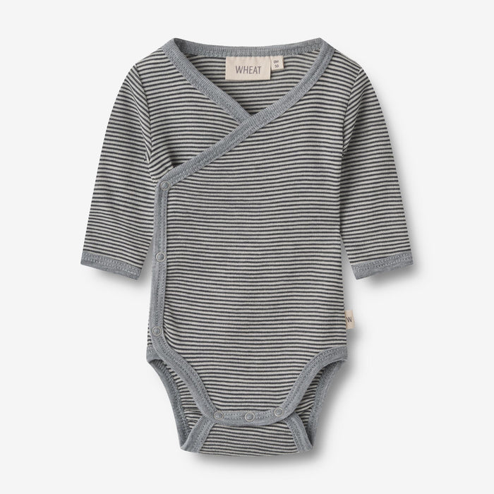 Wheat Wool Wool Body L/S Willow Underwear/Bodies 1433 navy stripe