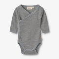 Wheat Wool Wool Body L/S Willow Underwear/Bodies 1433 navy stripe