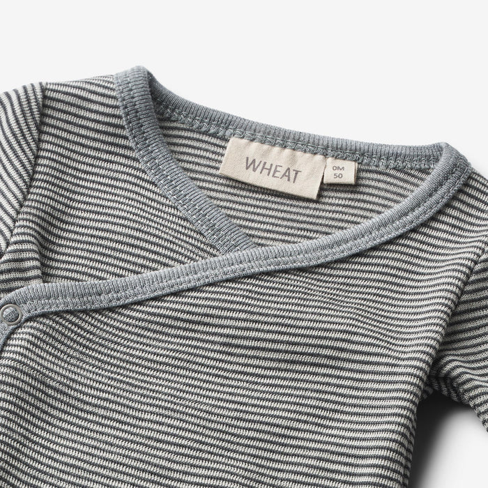 Wheat Wool Wool Body L/S Willow Underwear/Bodies 1433 navy stripe