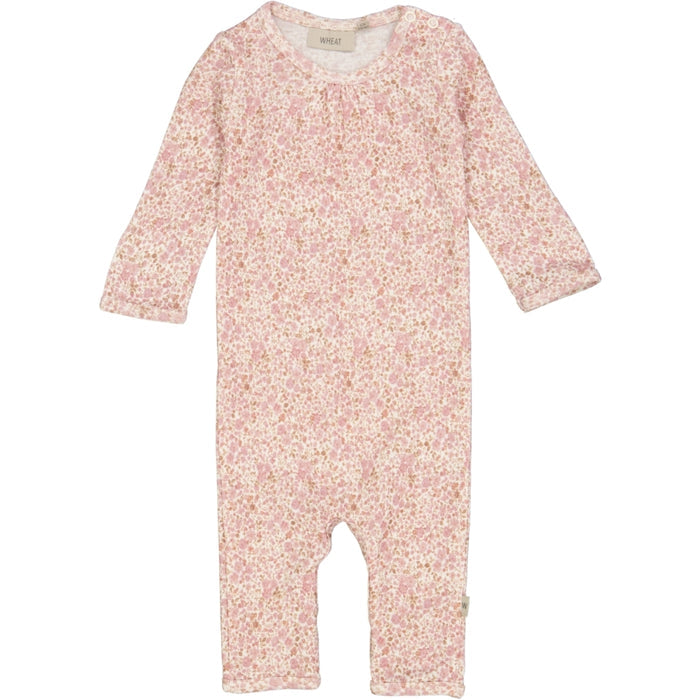 Wheat Wool Wool Jumpsuit Gatherings Jumpsuit 9056 ivory flowers