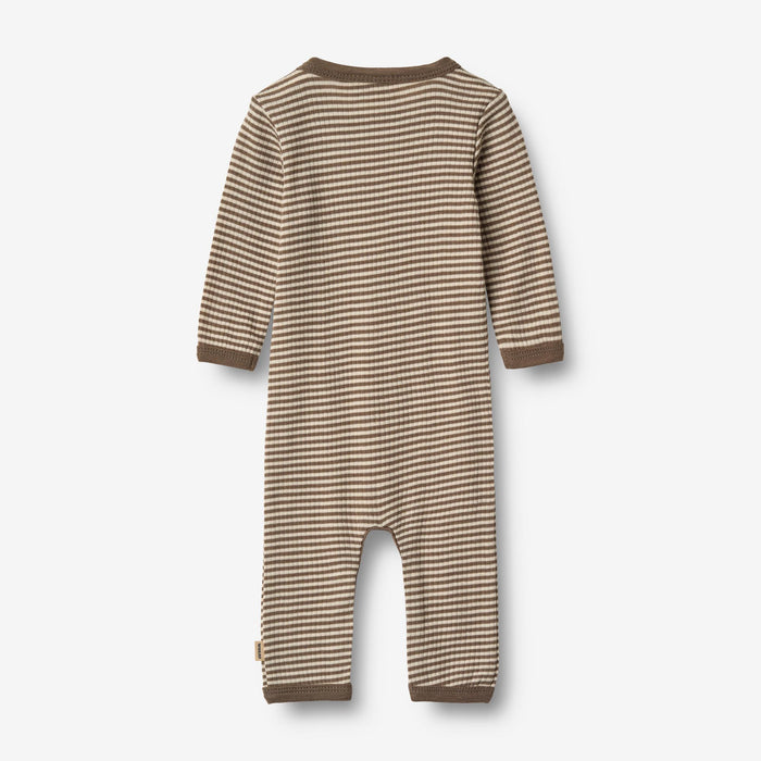 Wheat Wool Wool Jumpsuit L/S Haven Jumpsuit 9578 wood stripe