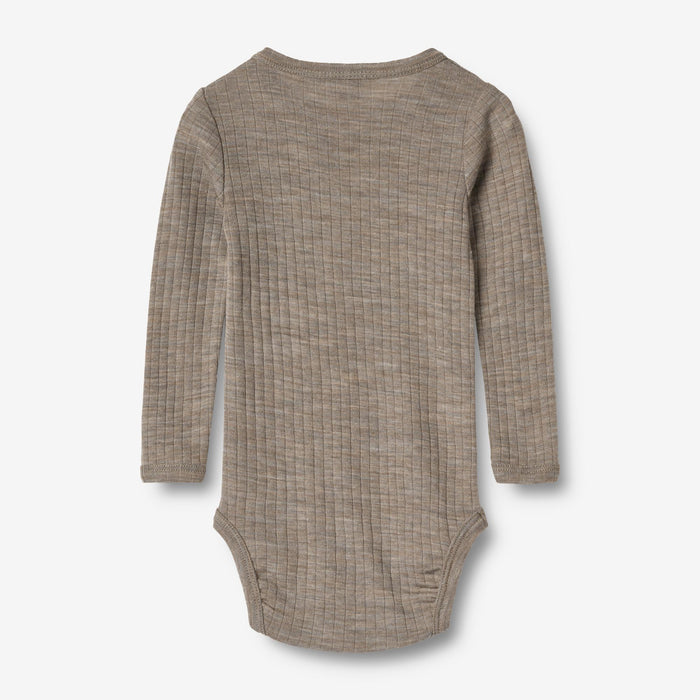 Wheat Wool Wool Silk Body L/S Lucca Underwear/Bodies 3204 khaki melange