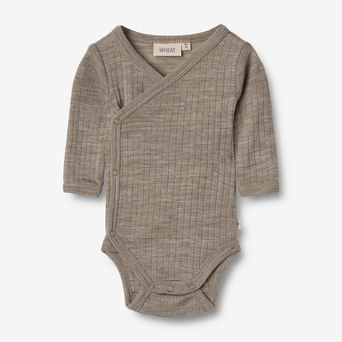 Wheat Wool Wool Silk Body L/S Willow Underwear/Bodies 3204 khaki melange