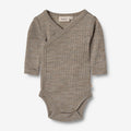 Wheat Wool Wool Silk Body L/S Willow Underwear/Bodies 3204 khaki melange