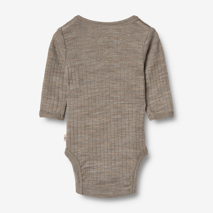 Wheat Wool Wool Silk Body L/S Willow Underwear/Bodies 3204 khaki melange