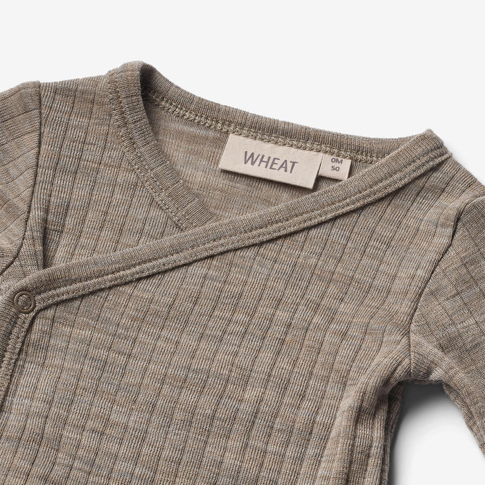 Wheat Wool Wool Silk Body L/S Willow Underwear/Bodies 3204 khaki melange