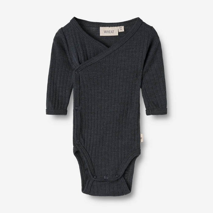 Wheat Wool Wool Silk Body L/S Willow Underwear/Bodies 1432 navy