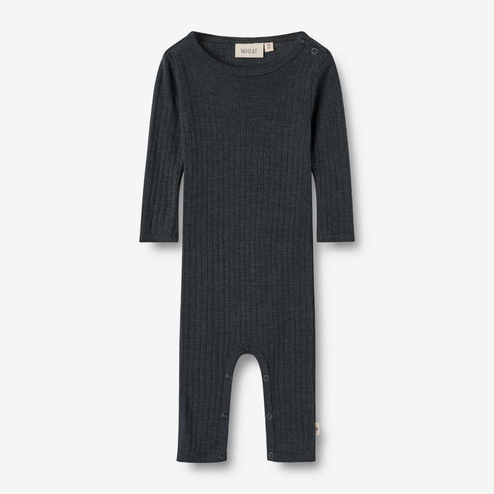 Wheat Wool Wool Silk Jumpsuit Frankie Jumpsuit 1432 navy