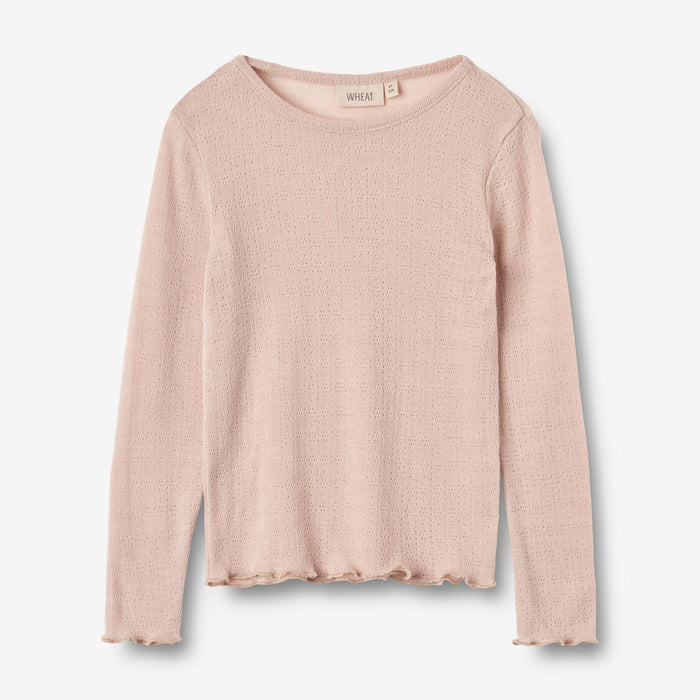 Wheat Wool Wool Silk T-shirt L/S Alli Jersey Tops and T-Shirts 1356 pale lilac
