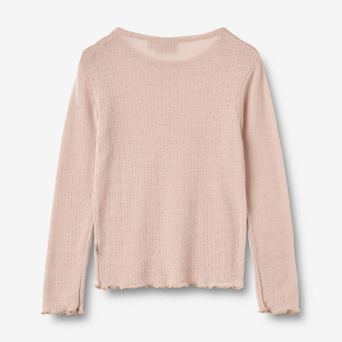 Wheat Wool Wool Silk T-shirt L/S Alli Jersey Tops and T-Shirts 1356 pale lilac