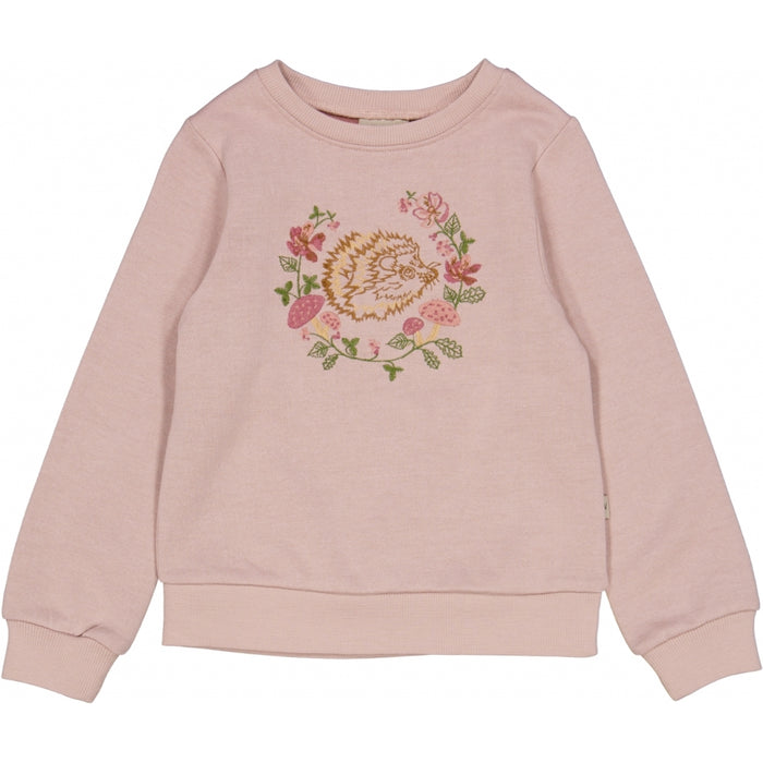 Wheat Main Wool Sweatshirt Hedgehog Embroidery Sweatshirt 2487 rose powder