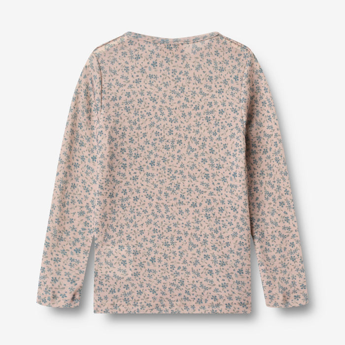 Wheat Wool Wool T-Shirt L/S Alfie Jersey Tops and T-Shirts 1481 blue flowers