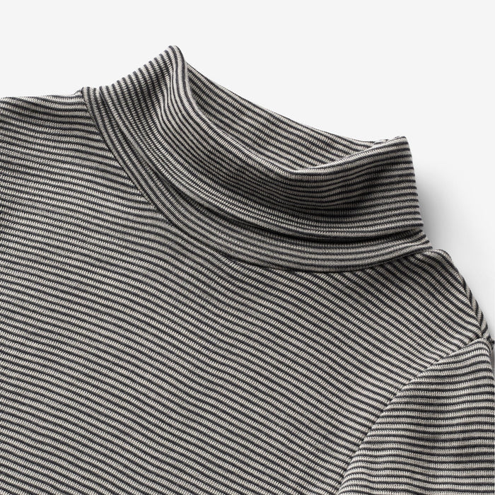 Wheat SMU Wool T-Shirt Roll Neck Aksel Jersey Tops and T-Shirts 1433 navy stripe