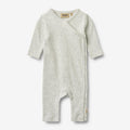 Wheat Main Wrapsuit L/S Everest Jumpsuit 0224 melange grey