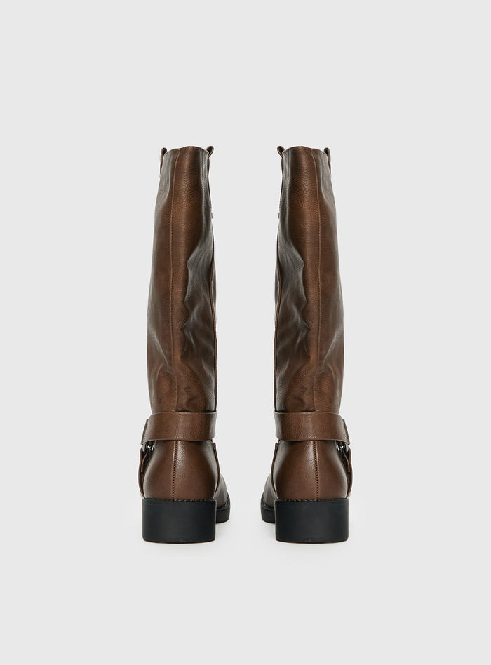 Wrecked Western Boots Brown