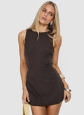 Yumiko Playsuit Brown Pinstripe Tall
